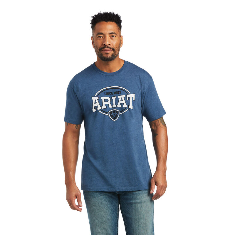 Ariat T-Shirts Herren - 93 Shield Blau ( CRKVX-1248 )